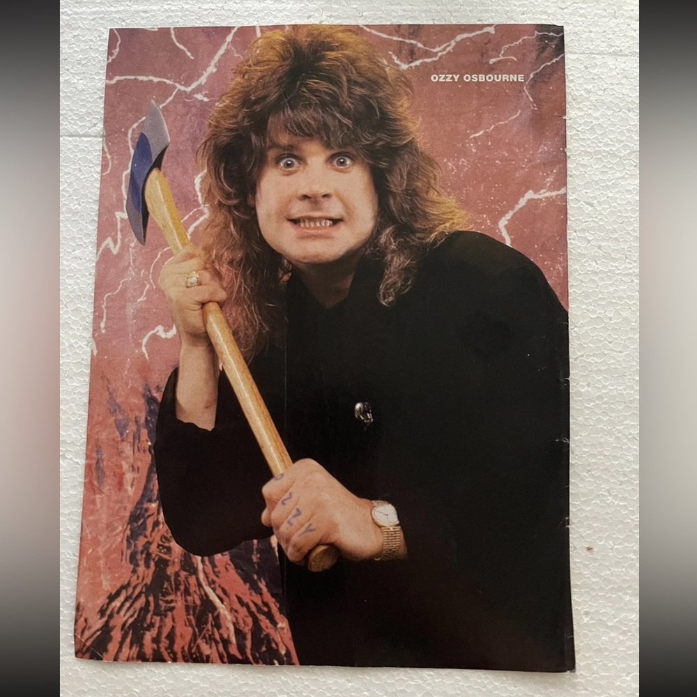 Ozzy Osbourne Pinup with Axe